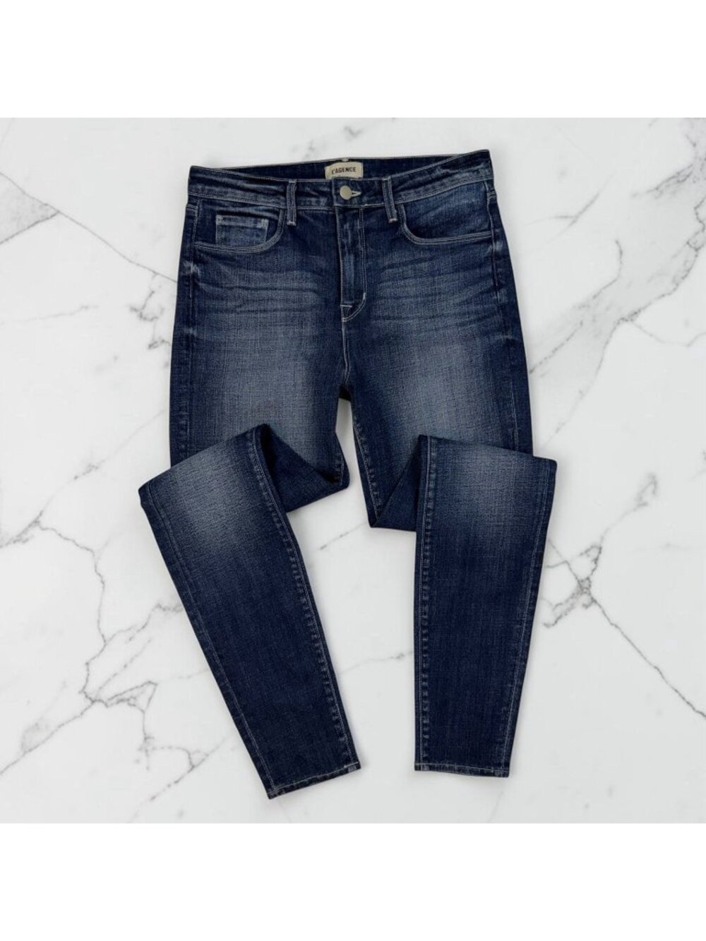 L'AGENCE Marguerite High Rise Skinny Jeans Size 27 Waist Stretch Denim 2352HZN